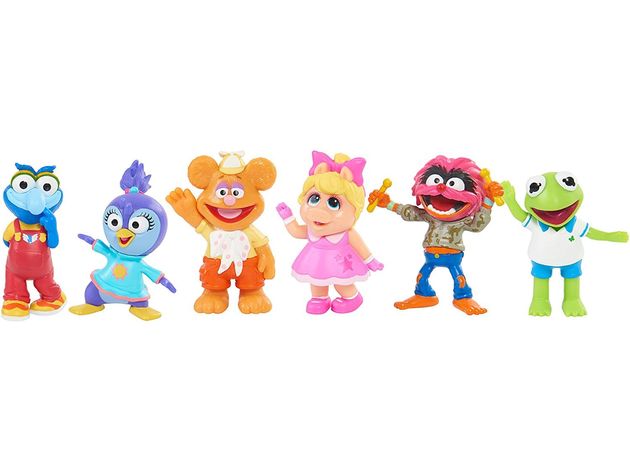 Disney Junior Muppets Babies Playroom Highly Detailed Figure Set, 6 Piece, Multicolor