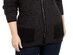 Karen Scott Women's Textured Zip-Front Cardigan Brown Size Small