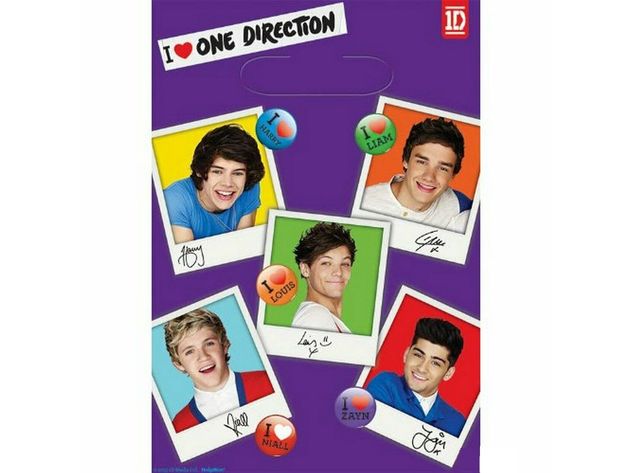 One Direction 1D Plastic Loot Bags Favor Sacks Gift Zayn Harry Liam Louis Niall