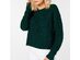 Ultra Flirt Juniors' Marled Cable-Knit Sweater Green Size Small
