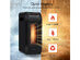 Costway Portable Electric Space Heater 1500W w/ Timer Remote Control Tip-Over Protection - Black