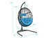 Hammock Chair with Stand Hanging Cushioned Swing Egg Chair for Indoor - Blue
