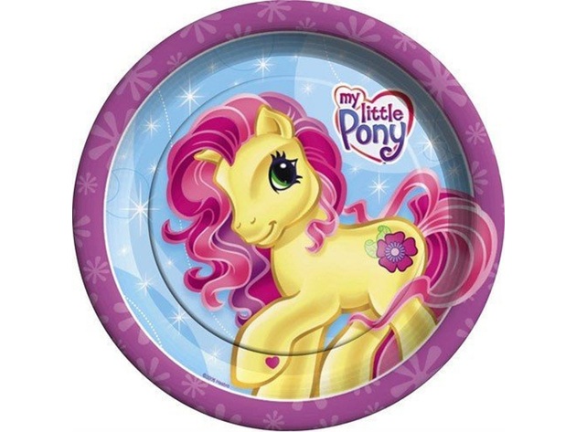 My Little Pony Large 9 Inch Round Lunch Dinner Plates - Blue