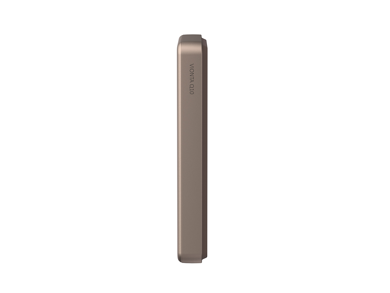 VIONTA Q10 10,000mAh Qi2 Ultra-Slim Power Bank (Gold)