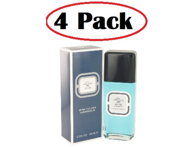 4 Pack of ROYAL COPENHAGEN MUSK by Royal Copenhagen Cologne Spray 3.3 oz