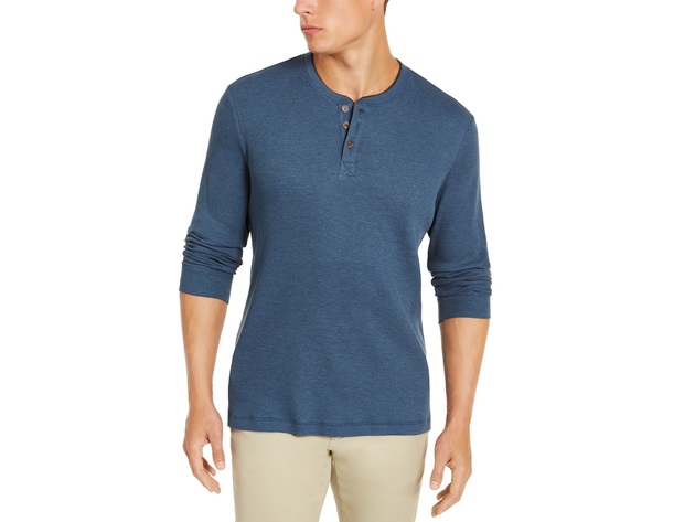 Club Room Men's Thermal Henley Shirt Wing Size Large