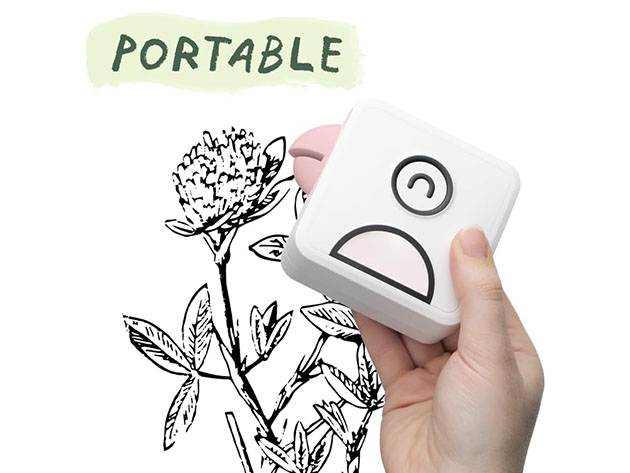 PoooliPrint Inkless Bluetooth Pocket Printer (Pink/L2 Instant HD 300DPI)