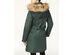 Madden Girl Junior's Faux-Fur-Trim Hooded Puffer Coat Olive Size Medium