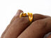 22k Gold-Plated Love Ring (Size 6)