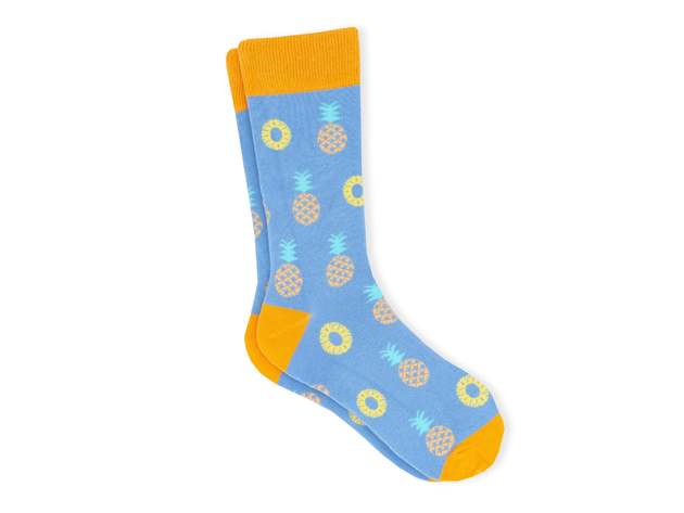 Men's Blue Pineapple Socks by Society Socks