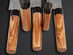 Olive Wood Japanese Style Knives: Set of 5