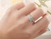 4-Piece Minimalist Moissanite Jewelry Gift Set with Adjustable Ring (Light Blue)