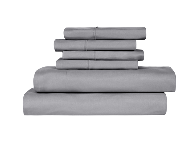 6-Piece Bamboo-Blend Comfort Luxury Sheet Set (Grey/King)