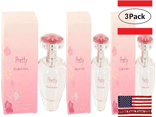 3 Pack Pretty by Elizabeth Arden Eau De Parfum Spray 1 oz for Women