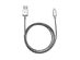 Tech2 MFI Metal Charge & Sync Lightning Cable (Silver)