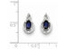 Sterling Silver 1/2 Carat (ctw) Lab Created Blue Sapphire Earrings
