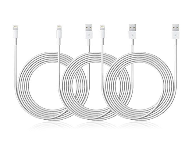 10-Ft MFi-Certified Lightning Cable: 3-Pack