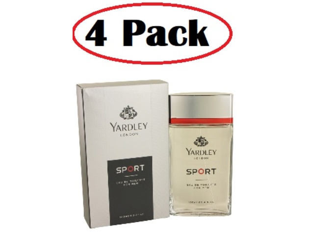 4 Pack of Yardley Sport by Yardley London Eau De Toilette Spray 3.4 oz