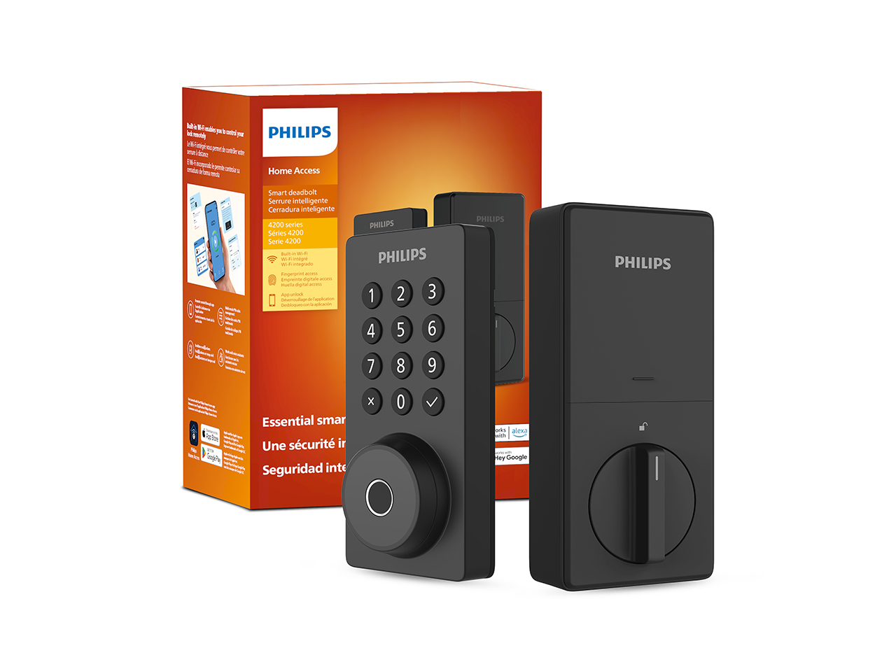 Philips 4000 Series Touchscreen Fingerprint Smart Deadbolt Matte Black