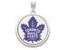Sterling Silver NHL Toronto Maple Leafs Logo Picture Disc Pendant