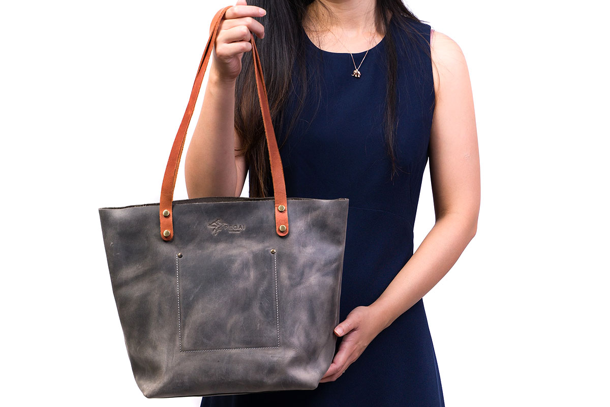 PEGAI LaSalle Leather Tote