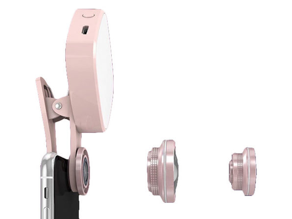 2-in-1 Universal Camera Lens with Selfie LED Light