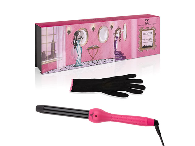1" Pink Curling Iron & Shampoo + Conditioner Bundle