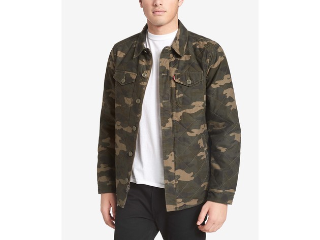 Levi's Men's Camo Shirt-Jacket Green Size XX Large