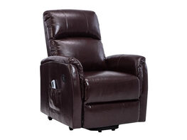 Lifesmart BTL8992A51CH Luxury Leather Air Power Lift and Recline Massage Chair - Brown