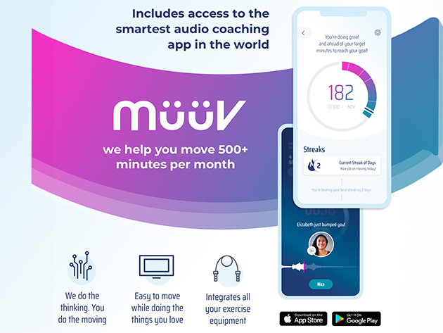 Stamina Wave Water Rowing Machine with Free müüv App Access