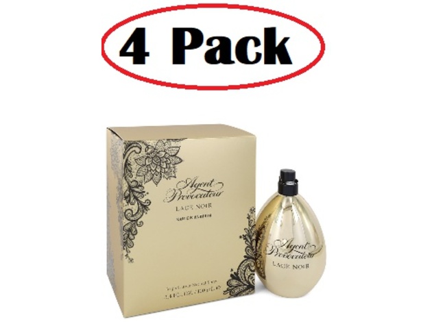 4 Pack of Agent Provocateur Lace Noir by Agent Provocateur Eau De Parfum Spray 3.4 oz