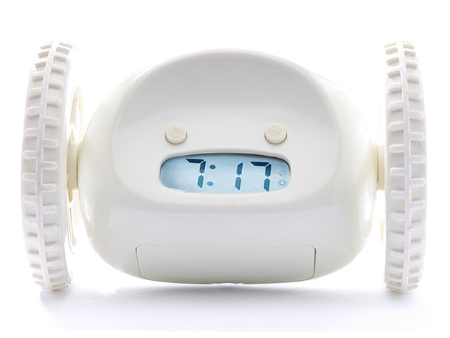 Clocky: The Runaway Alarm Clock (White)