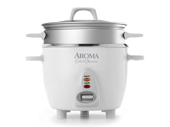 AROMA 12-Cup Brushed Stainless Steel Rice Cooker – WAM Kitchen