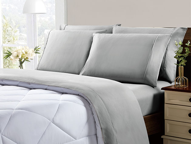 Kathy Ireland 6-Piece CoolMax Sheet Set (Light Grey/King)