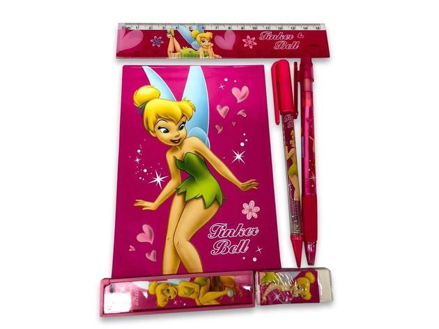 Stationery Set - Tinkerbell - Hot Pink - 6pc Favor Set