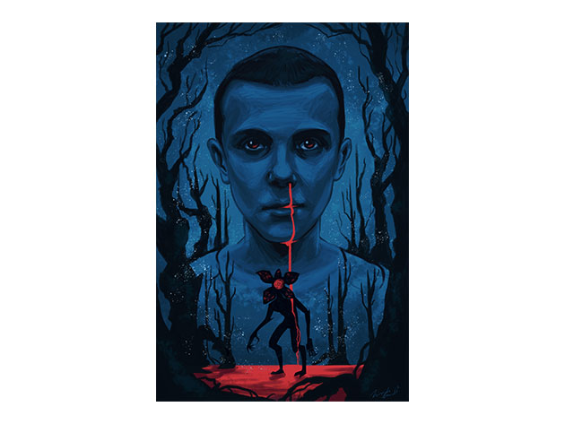 Stranger Things Poster (Style B) - 11x17 Inches, Borderless, Made In USA