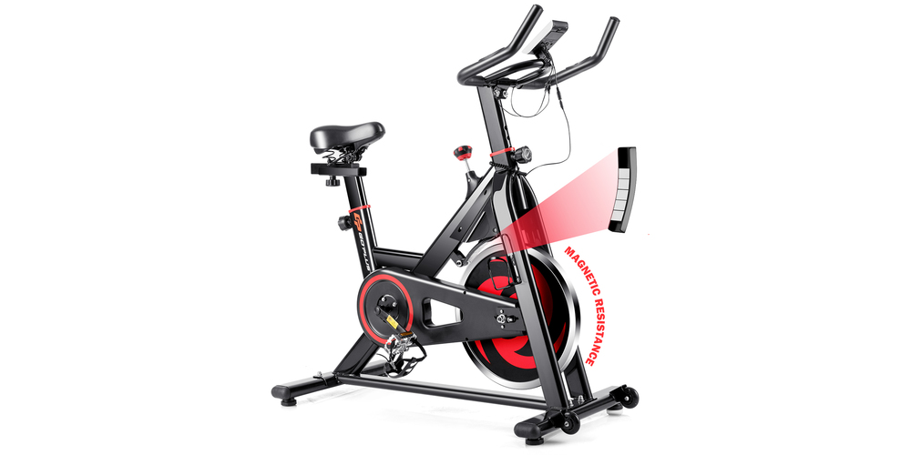 Goplus stationary exercise magnetic best sale cycling bike