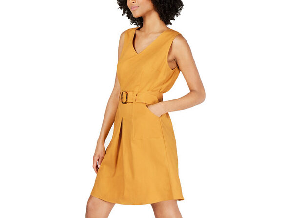 mustard petite dress