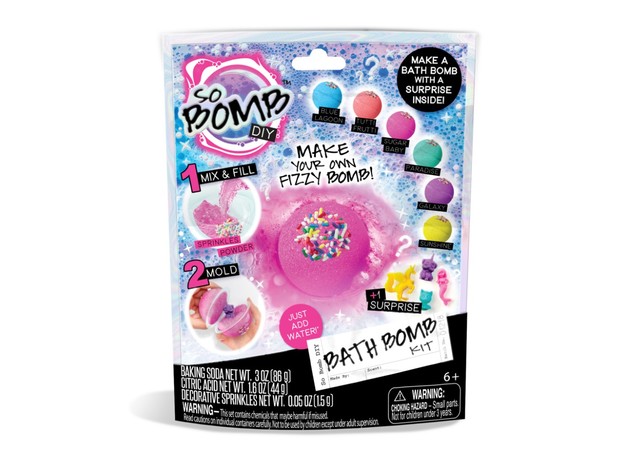 So Bomb DIY Bath Bomb with Sprinkles Single Pack, Make Your Own Fizzy Bomb, For Ages 6 and Above