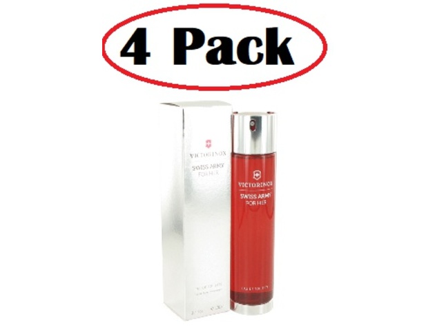 4 Pack of SWISS ARMY by Victorinox Eau De Toilette Spray 3.4 oz