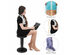 Costway Wobble Chair Height Adjustable Active Learning Stool Sitting Home Office - Black