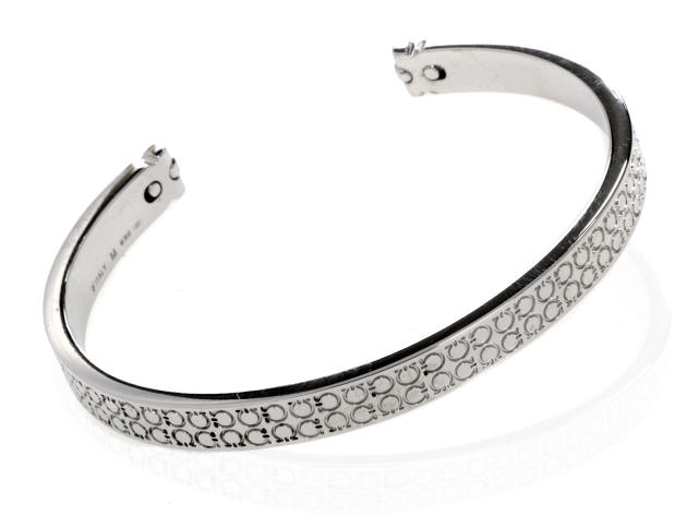 Ferragamo Gancini Sterling Silver Bracelet 703393 (Store-Display Model)