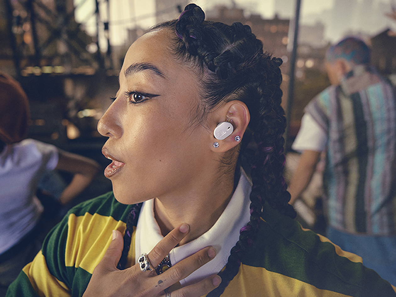 JBL Tune Buds 2 True Wireless Noise Cancelling Earbuds - Ghost Black (Open Box)