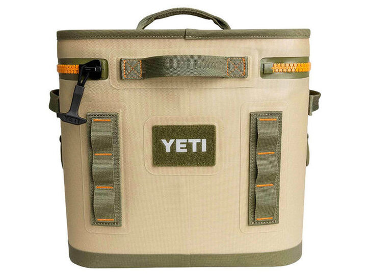 YETI Hopper Flip 12 Portable Cooler, Field Tan/Blaze Orange–