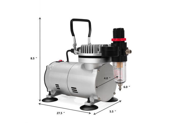 Airbrush Compressor Kit Dual Action Spray Air Brush Set Tattoo 