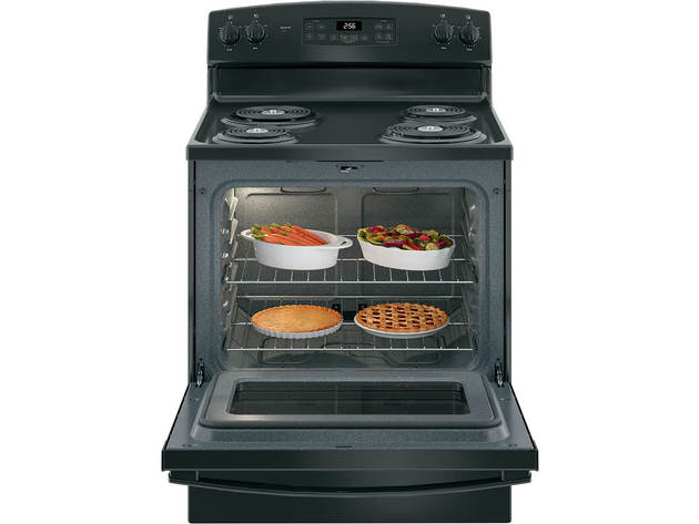 GE JB256DMBB 5.0 Cu. Ft. Black Freestanding Electric Range