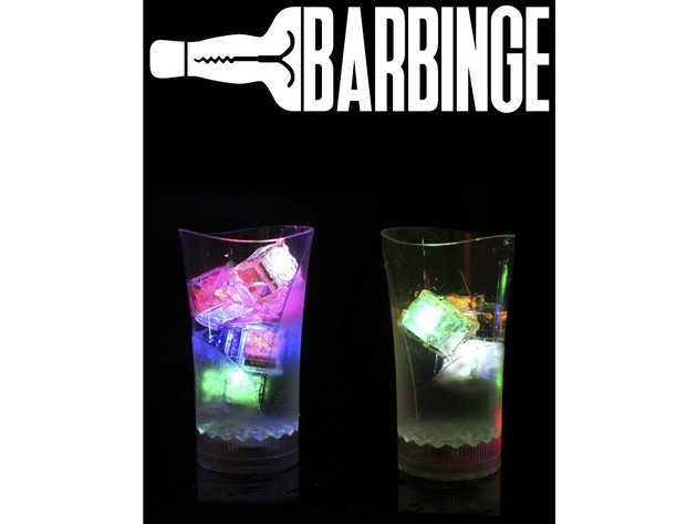 12-PACK BarBinge Ice Cubes Color-Changing LED Light Chilly Drinks Reusable Bar Liquid Activated Submersible for Club Bar Party Wedding Christmas Bathtubs Vases Decoration