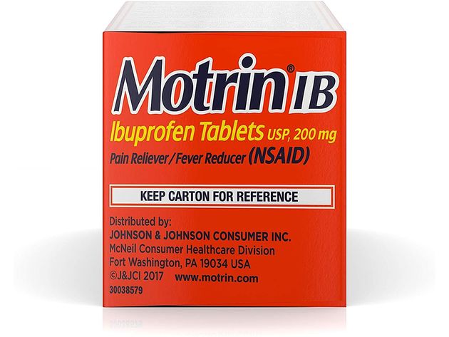 Motrin IB, Ibuprofen Tablets for Fever, Muscle Aches, Headache and Back Pain Relief, 200 Milligram, 24 Count