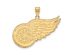 SS 14k Yellow Gold Plated NHL Detroit Red Wings XL Pendant