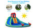 Costway Inflatable Bounce House Water Splash Pool Dual Slide Climbing Wall